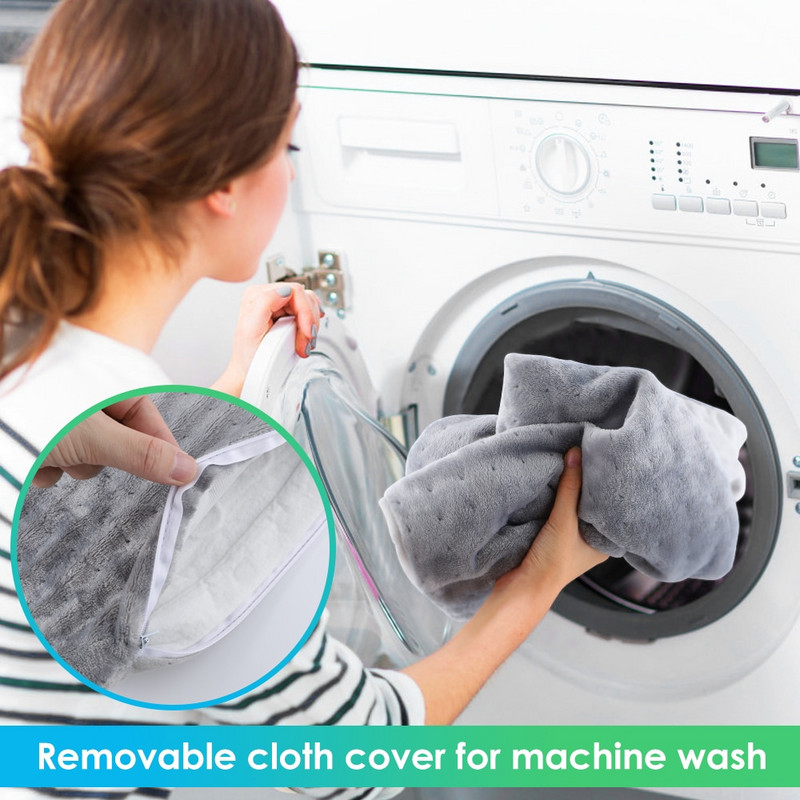 Elektrická vyhrievacia podložka 90W, 3 úrovne nastaviteľná teplota, umývateľná, na úľavu od bolesti ramien, krku, chrbtice a nôh, zimná vyhrievacia podložka