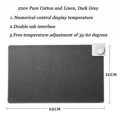 Vodootporni pamuk, rotirajući zaslon, temperatura, grijanje, podloga za miša, topla podloga za stol, grijanje, uredska radna površina, velika topla ruka