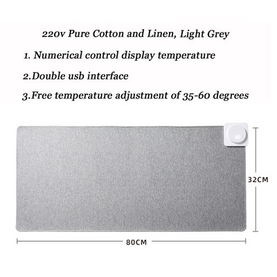 Vodootporni pamuk, rotirajući zaslon, temperatura, grijanje, podloga za miša, topla podloga za stol, grijanje, uredska radna površina, velika topla ruka