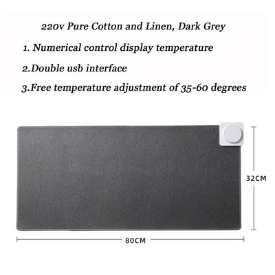 Vodootporni pamuk, rotirajući zaslon, temperatura, grijanje, podloga za miša, topla podloga za stol, grijanje, uredska radna površina, velika topla ruka