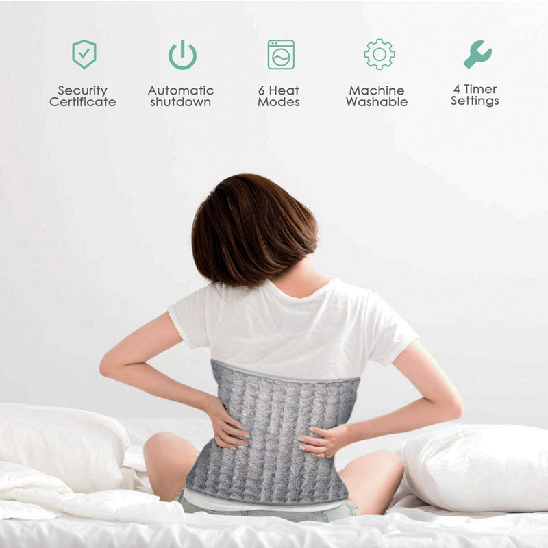 Fizioterapie Pad de încălzire Pătură electrică pentru ameliorarea durerii Relaxarea mușchilor Terapie electrică cu căldură pe 6 nivele pentru gât Abdomen#3