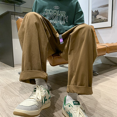 Pantaloni casual barbatesti cu picioare si buzunare late