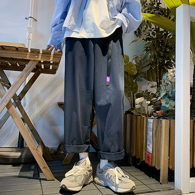 Pantaloni casual barbatesti cu picioare si buzunare late