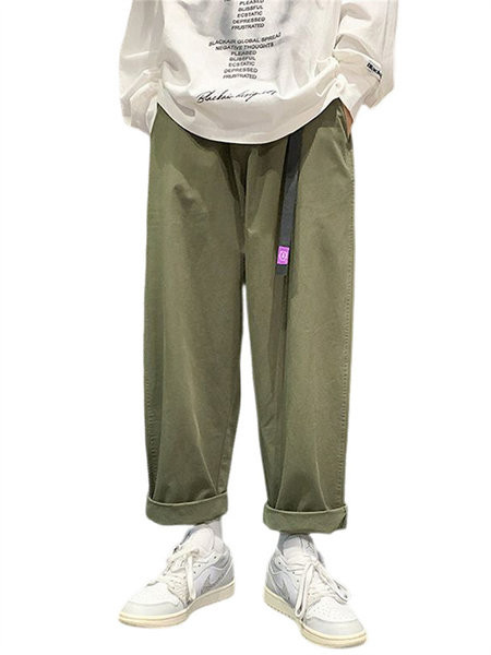 Pantaloni casual barbatesti cu picioare si buzunare late