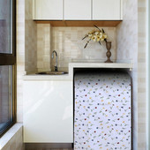 Domáca práčka, ochrana pred každodenným životom, praktický kryt s potlačou malých kvetov, 1 ks