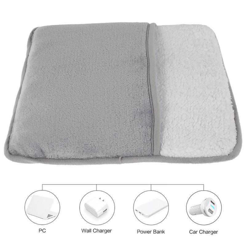 Elektrinis pėdų šildytuvas, USB įkrovimas Energiją taupantis šiltas pėdų uždangalas kojų šildymo pagalvėlės, skirtos namuose miegamajame 30x30 cm