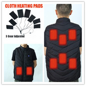 USB teplé pastové podložky 5V elektrická vyhrievacia fólia s 3-stupňovou nastaviteľnou teplotou vyhrievacej podložky pre vestu, bundu, topánky, ponožky