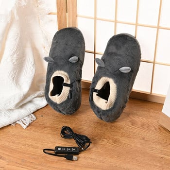 USB нагреватели за крака Регулируема температура нагревател за крака Подвижни и миещи се плюшени сладки чехли Зимни продукти за затопляне