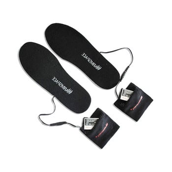 Унисекс USB електрически нагревателни стелки за спортни обувки на открито Ботуши Топли крака Плюшена кожа Меки нагреваеми стелки Консумативи