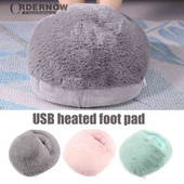 Pliušinis terminis batų užvalkalas Kvėpuojantis apvalus elektrinis šildomas pėdų šildytuvas Nuimamas Minkštas Patvarus Seifas Patogus namų miegamajame