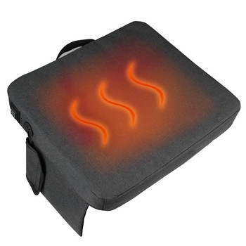 Πτυσσόμενο τετράγωνο θερμαινόμενο μαξιλαράκι καθίσματος με μαξιλαράκια καρέκλας USB Αντιολισθητικά μαξιλάρια καρέκλας gaming 3 ταχυτήτων Έλεγχος θερμοκρασίας για υπαίθριο κάμπινγκ για ψάρεμα