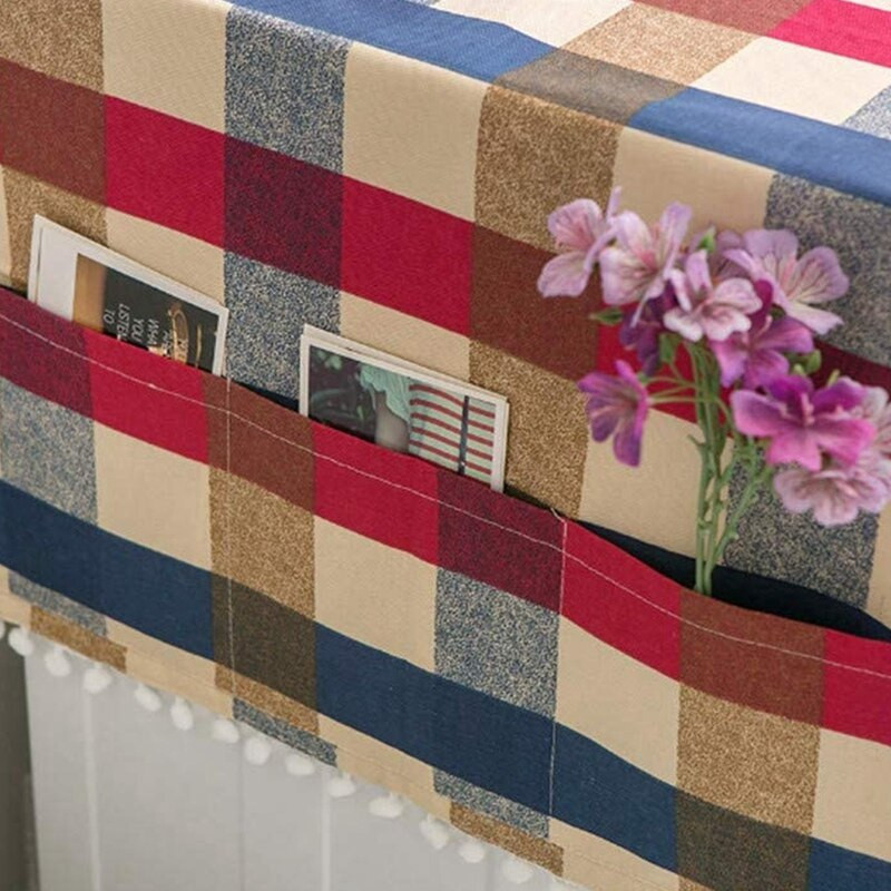 Nou capac 2X pentru mașină de spălat, bumbac rezistent la praf, capac pentru frigider, capac superior pentru praf, cu sac de depozitare lateral