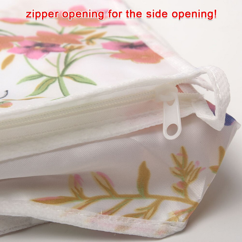 Zips, ľahko čistiteľný, prachotesný, roztomilý kvetinový potlačený kryt s predným vkladaním, kúpeľňová dekorácia, kryt na práčku, príslušenstvo pre domácnosť