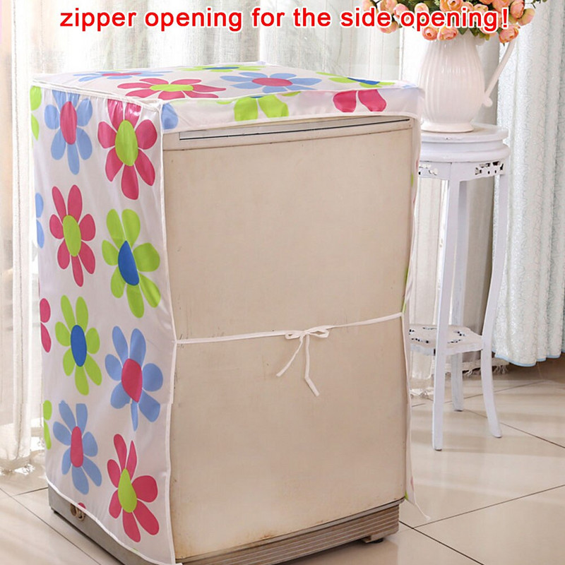 Zips, ľahko čistiteľný, prachotesný, roztomilý kvetinový potlačený kryt s predným vkladaním, kúpeľňová dekorácia, kryt na práčku, príslušenstvo pre domácnosť