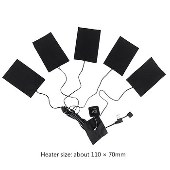 3 предавки Нагревателна подложка за дрехи, заредена през USB 3/5 в 1 Електрическа нагревателна подложка Лека сгъваема за яке от плат Обувки Чорапи