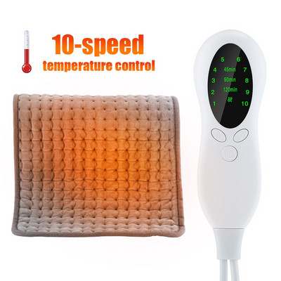 Elektromos fűtőbetét has deréktáji hátfájás enyhítésére 75W téli melegítő US EU UK Plug 10 Gear Fast Heating Pad Takaró