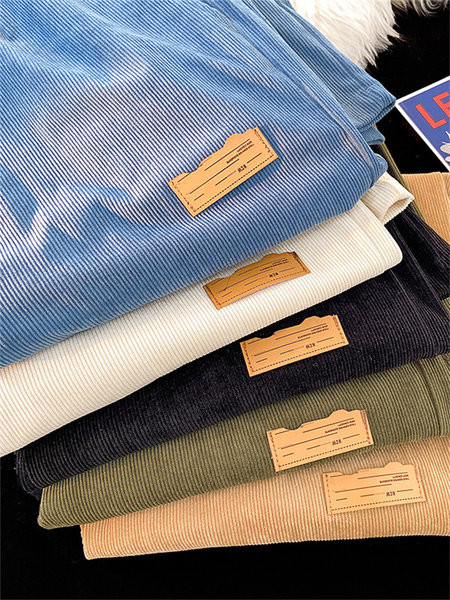 Pantaloni casual barbatesti cu sireturi si logo