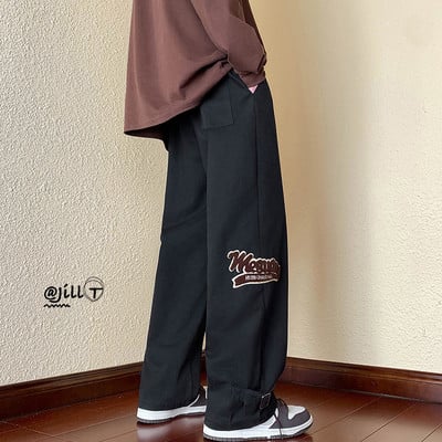 Pantaloni sport barbati cu buzunare - culoare negru si maro