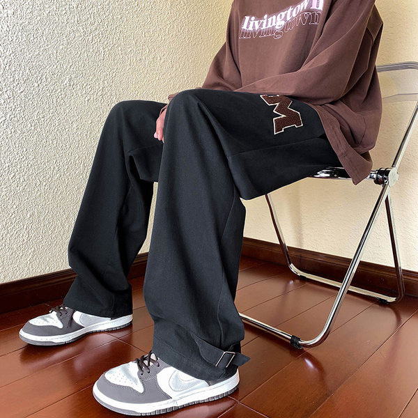 Pantaloni sport barbati cu buzunare - culoare negru si maro