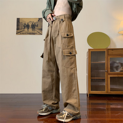 Pantaloni largi sport-casual cu buzunare