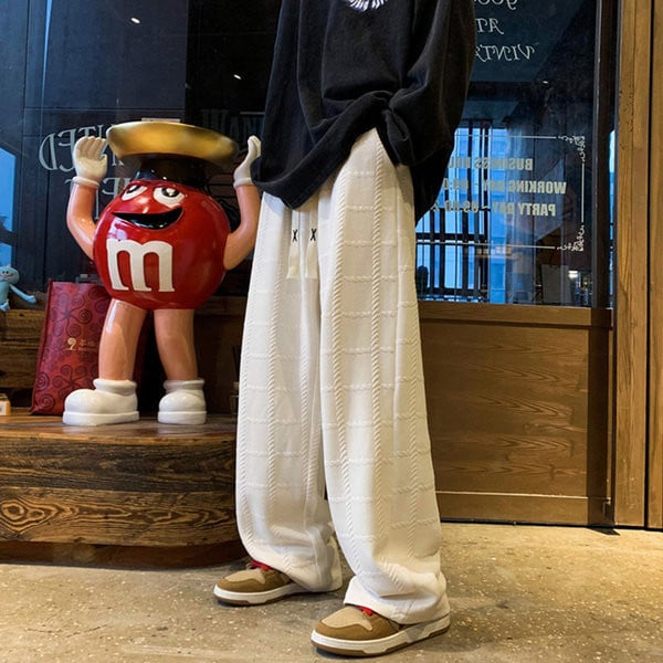 Pantaloni barbatesti model lat cu sireturi potriviti pentru viata de zi cu zi