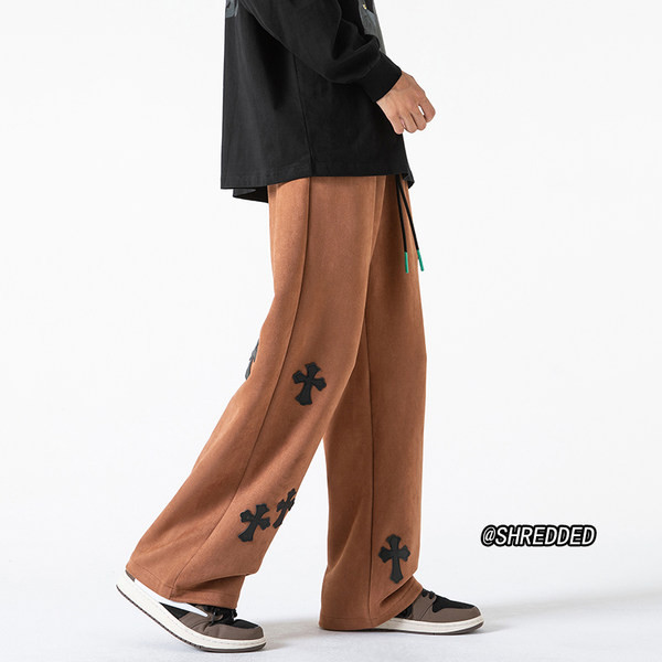 Pantaloni casual pentru bărbați cu buzunare