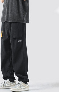 Pantaloni casual barbatesti cu buzunar si inscriptionare