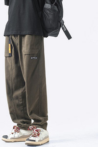 Pantaloni casual barbatesti cu buzunar si inscriptionare