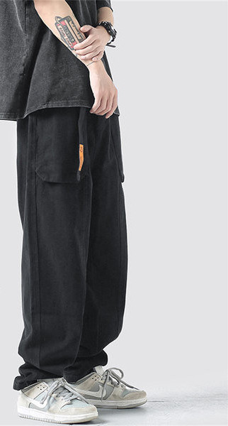 Ανδρικό παντελόνι casual με τσέπη και επιγραφή