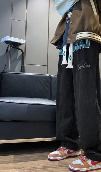 Pantaloni casual pentru bărbați cu șnur