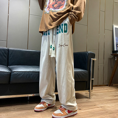 Pantaloni casual pentru bărbați cu șnur