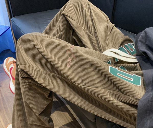 Pantaloni casual pentru bărbați cu șnur