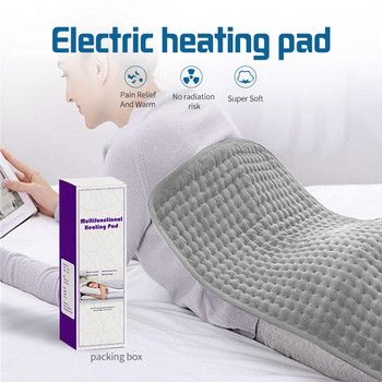 60*30cm Microplush Електрическа нагревателна подложка 3 нива Електрическо одеяло за облекчаване на болки в корема, кръста и гърба Зимно топло