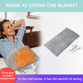 Vyhrievacia podložka s 3 prevodmi, nastaviteľná elektrická ohrievacia deka, domáce potreby, mäkká pokožka, priateľská k domácej pohovke, kancelárii