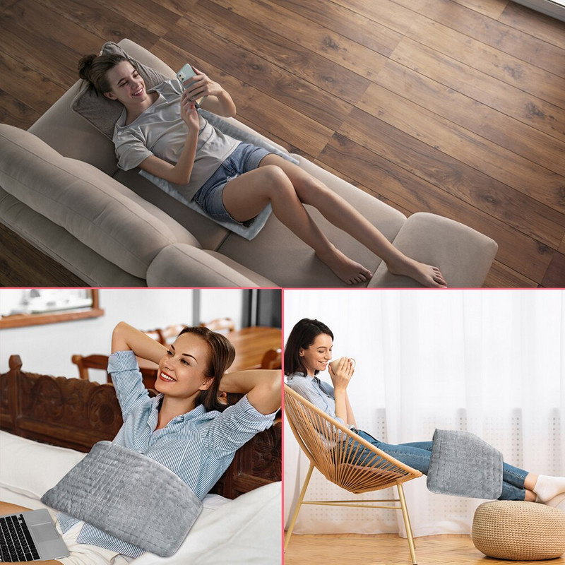 Vyhrievacia podložka s 3 prevodmi, nastaviteľná elektrická ohrievacia deka, domáce potreby, mäkká pokožka, priateľská k domácej pohovke, kancelárii