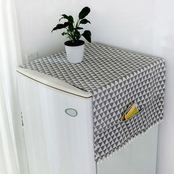 Капак за пералня Миещи се аксесоари Хладилник Домакинска прахоустойчива кутия Съхранение Капак за пералня Флорален с джобове