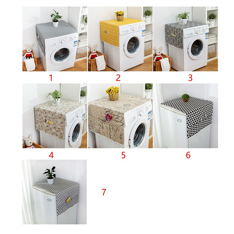 S vreckami, chladnička do kuchyne, úložný priestor, kvetinový kryt práčky, prachotesný, umývateľný, doplnky pre domácnosť, veko práčky