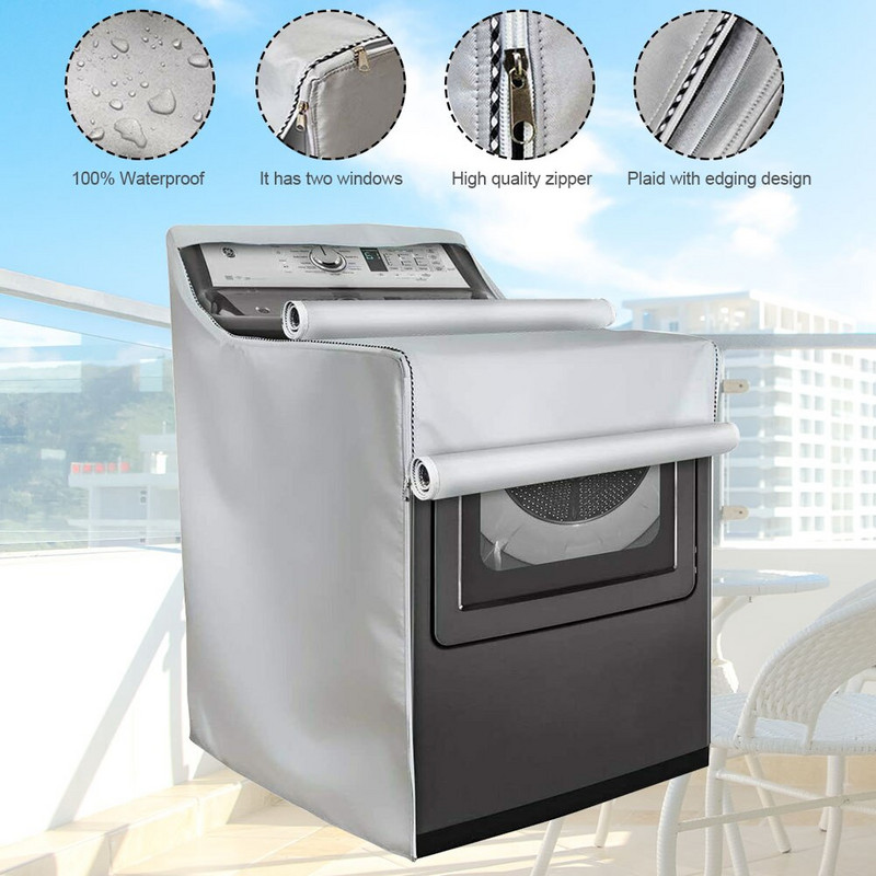 Oxford szövet porálló felültöltős elülső tárolótáskával erkély védőtok kültéri fényvédő tartozék mosógép huzat