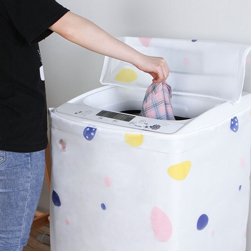 Kryt na práčku s opaľovacím krémom, odolný voči prachu, vodotesný kryt, ochranný plášť na práčku, predný horný otvorený
