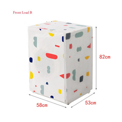 Vodotesný kryt na práčku, ochranný úložný vak so zipsom pre práčku s predným/horným plnením, vonkajšie a vnútorné použitie