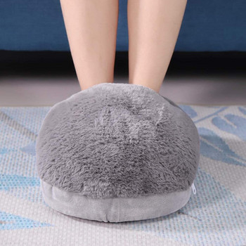 Плюшена електрическа нагревателна калъфка за обувки Дишащи кръгли електрически нагреватели за крака Издръжливи подвижни меки издръжливи за домашна спалня