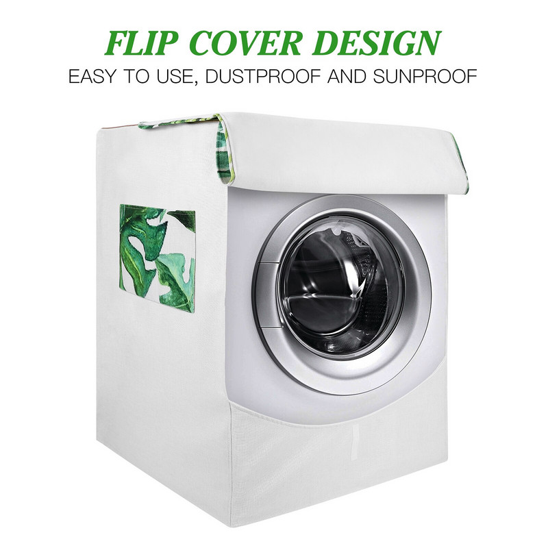 1 ks kryt na práčku, ľanový bavlnený kryt, kryt na bielizeň v práčke