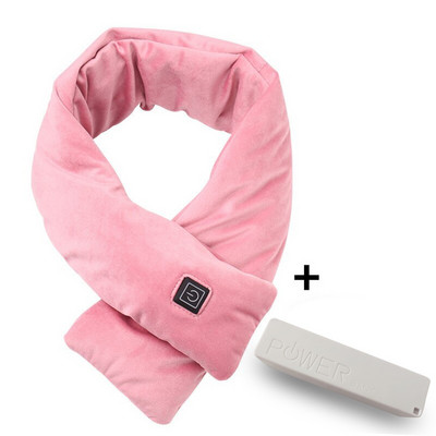 Imitacinis triušio kailio žieminis šalikas Įkraunamas šildomas skara dizainas Šildomas kaklaskaras Šiltas minkštas kaklaskarės vyrams ir moterims