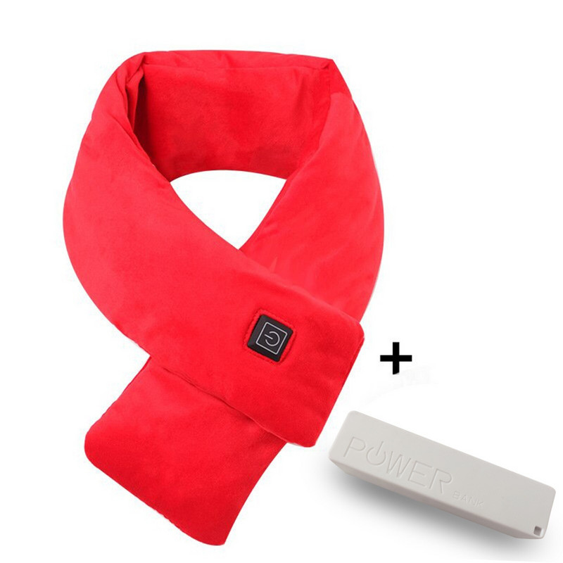 Imitacinis triušio kailio žieminis šalikas Įkraunamas šildomas skara dizainas Šildomas kaklaskaras Šiltas minkštas kaklaskarės vyrams ir moterims