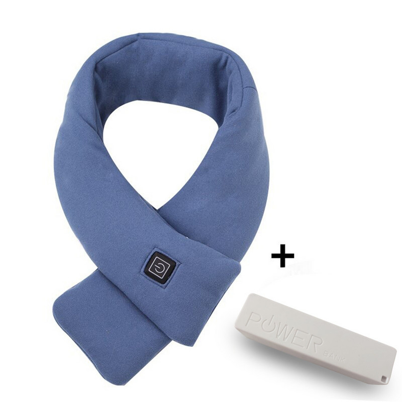 Imitacinis triušio kailio žieminis šalikas Įkraunamas šildomas skara dizainas Šildomas kaklaskaras Šiltas minkštas kaklaskarės vyrams ir moterims