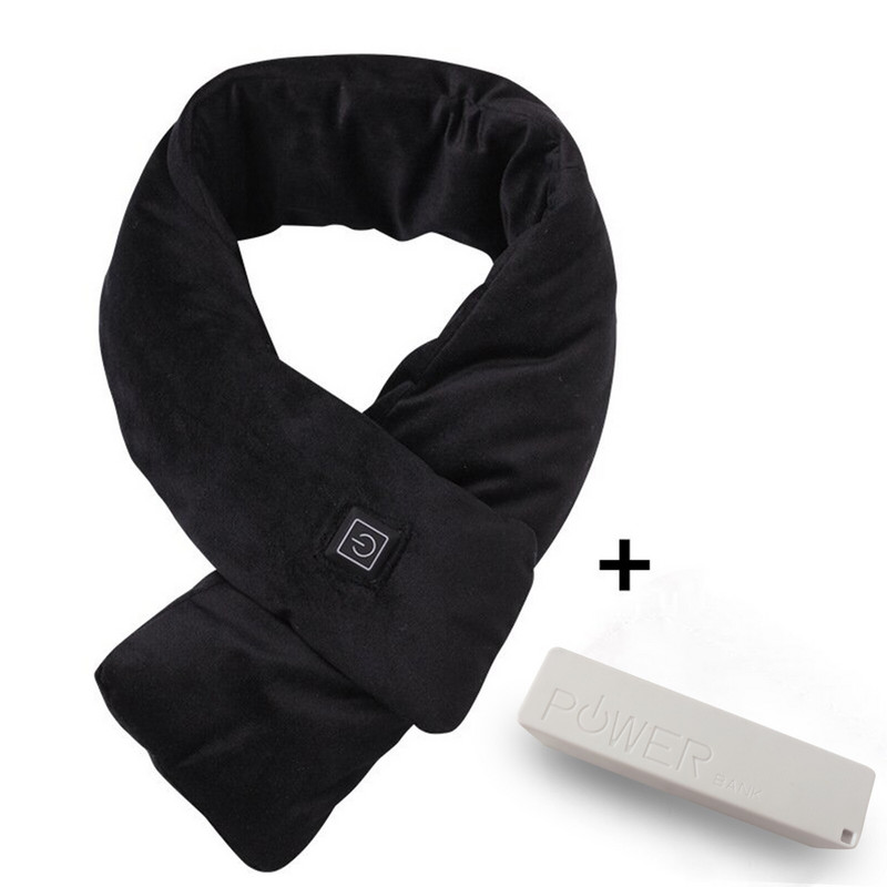 Imitacinis triušio kailio žieminis šalikas Įkraunamas šildomas skara dizainas Šildomas kaklaskaras Šiltas minkštas kaklaskarės vyrams ir moterims