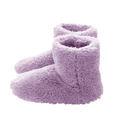 Szuper puha téli meleg hócsizma USB töltővel mosható kényelmes plüss elektromos fűthető cipők lábmelegítő női férfiaknak