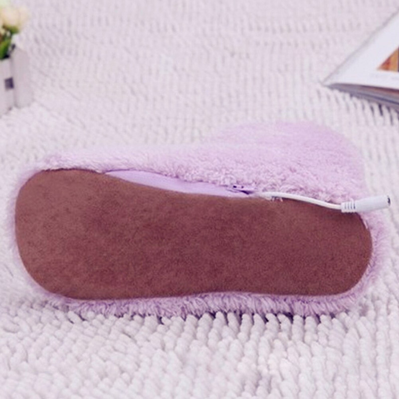 Szuper puha téli meleg hócsizma USB töltővel mosható kényelmes plüss elektromos fűthető cipők lábmelegítő női férfiaknak