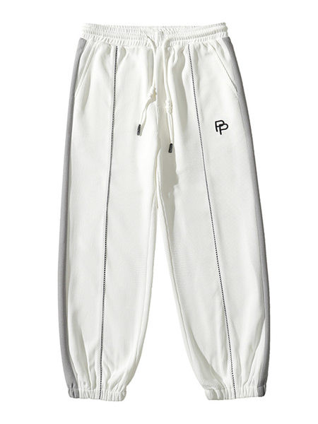 Pantaloni sport barbati cu sireturi si elastic la picioare