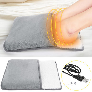 Ηλεκτρικό θερμαντικό μαξιλαράκι USB Πόδια Ζεστές παντόφλες Χειμερινές Θερμές χεριών/ποδιών που πλένονται Ζεστές παντόφλες ποδιών Ζεστές παντόφλες θερμαντικές παντόφλες γάντι πόδι